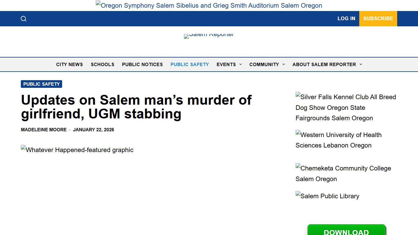 Updates on Salem man’s murder of girlfriend, UGM stabbing - Salem Reporter