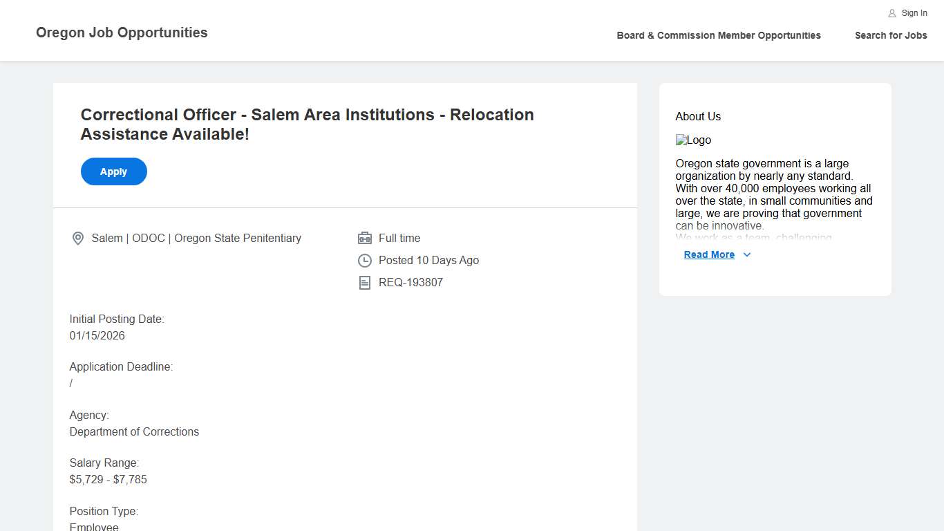 Oregon Job Opportunities