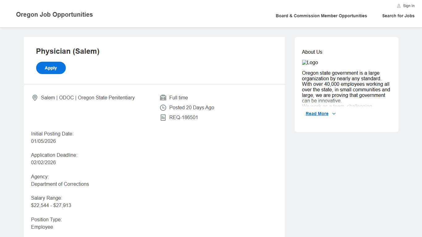 Oregon Job Opportunities